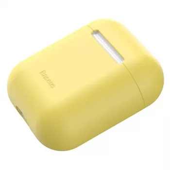 Baseus Apple Silica Series ultra-dunne siliconen hoes voor AirPods 1/2 geel