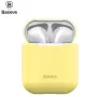 Baseus Apple Silica Series ultra-dunne siliconen hoes voor AirPods 1/2 geel
