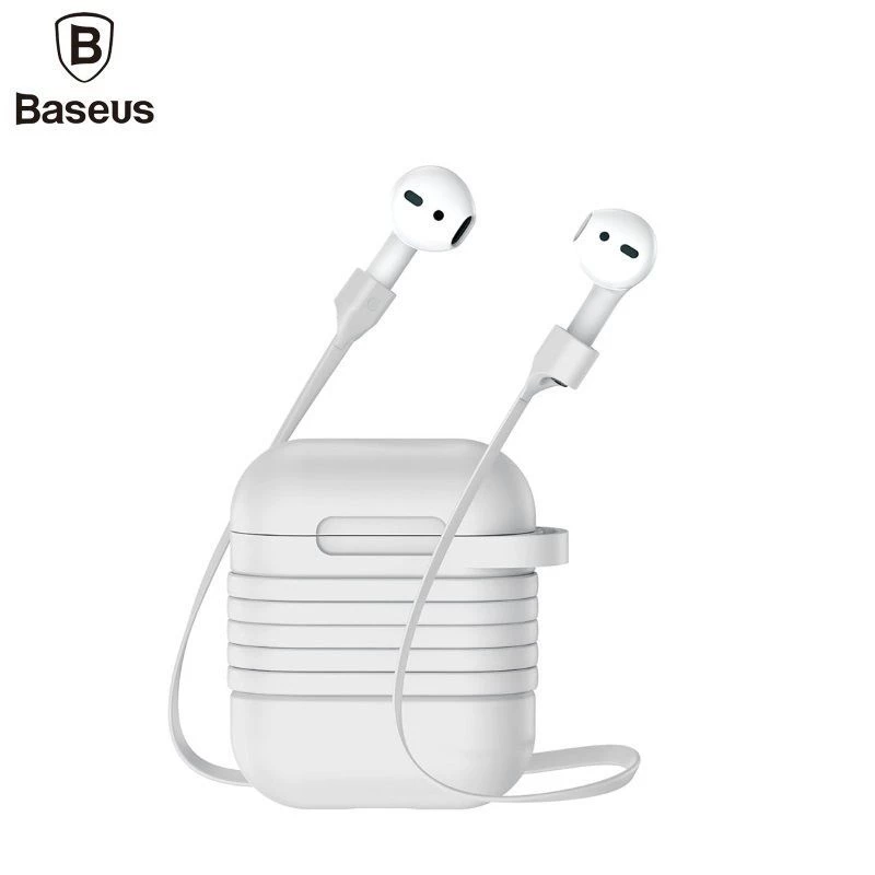 Baseus Apple Siliconen Beschermhoes met Magneetband voor AirPods Pro 2, grijs