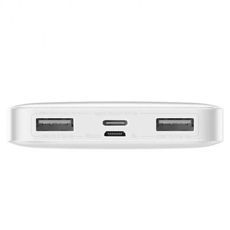 Baseus Bipow powerbank met display 10000mAh 15W (Overseas Edition) wit