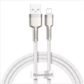 Baseus Cafule Metal USB-A naar Lightning kabel 1,0m 2,4A wit