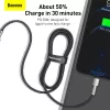 Baseus Cafule Series metalen USB-C naar Lightning kabel PD 20W 1m zwart