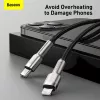 Baseus Cafule Series metalen USB-C naar Lightning kabel PD 20W 1m zwart