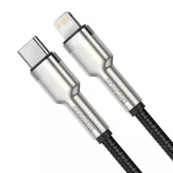 Baseus Cafule Series metalen USB-C naar Lightning kabel PD 20W 1m zwart