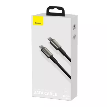 Baseus Tungsten Gold USB-C naar USB-C kabel, 100W, 1 m, zwart