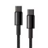 Baseus Tungsten Gold USB-C naar USB-C kabel, 100W, 1 m, zwart