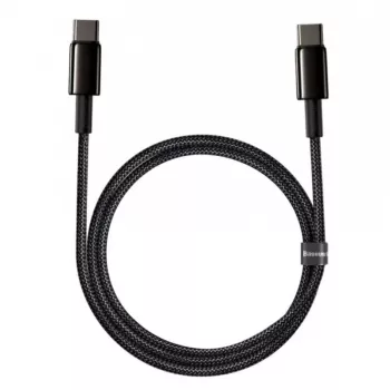Baseus Tungsten Gold USB-C naar USB-C kabel, 100W, 1 m, zwart