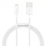 Baseus Superior Series USB-A naar Lightning-kabel, 2,4 A, 2 m, wit (CALYS-C02)