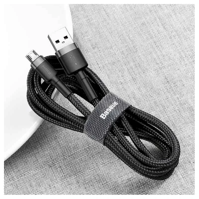 Baseus Cafule USB 2.0 Type-A naar Micro-B stekker-stekker kabel 2m (zwart)