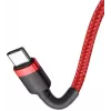 Baseus Cafule USB-C naar USB-C PD 2.0 60W Flash-oplaadkabel, 2m, Rood (CATKLF-H09)