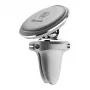 Baseus magnetische autohouder voor telefoon (luchtrooster) 360 graden met kabelclip, zilver