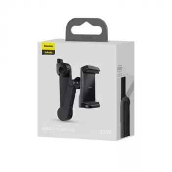 Baseus auto houder draadloze oplader Energy Storage Backseat telefoonhouder 15W zwart (WXHZ-01)