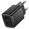 Baseus Compact oplader 2x USB 10.5W zwart