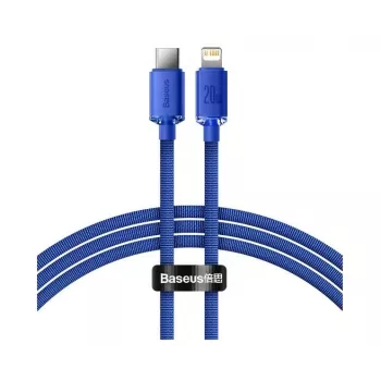 Baseus Crystal Shine Series USB-C naar Lightning kabel 1,2m blauw 20W snelladen & datasync