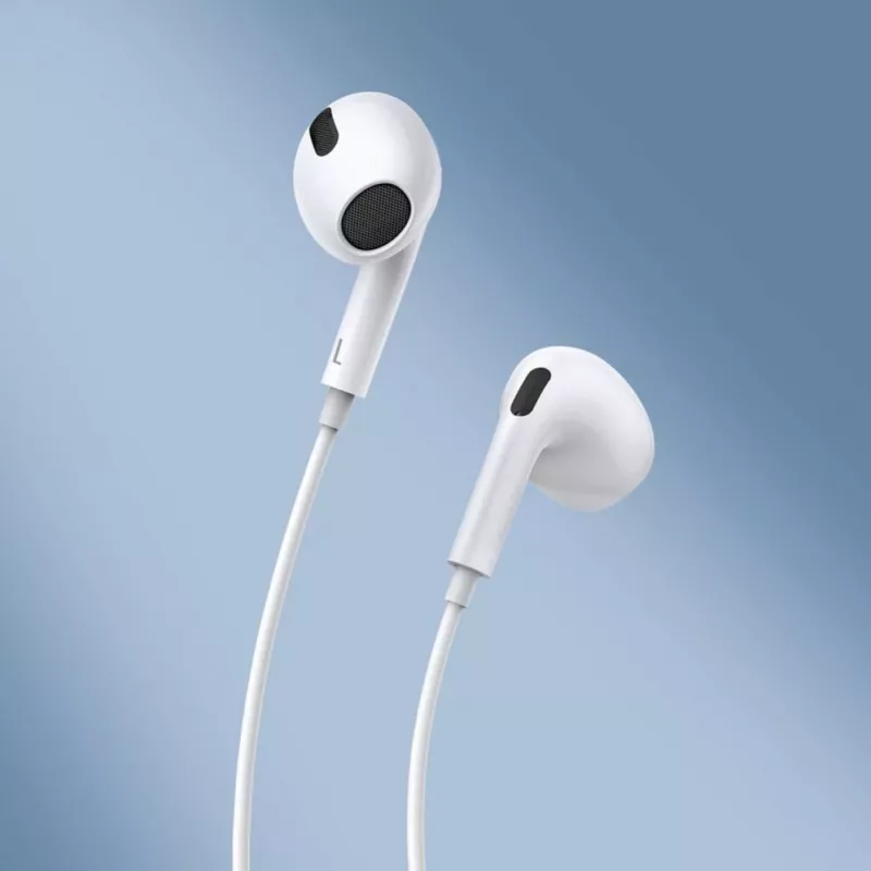 Baseus Encok C17 in-ear bedrade koptelefoon met USB Type-C microfoon wit (NGCR010002)