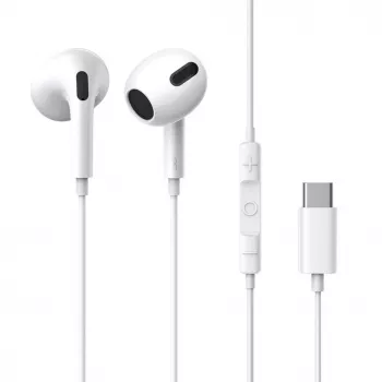 Baseus Encok C17 in-ear bedrade koptelefoon met USB Type-C microfoon wit (NGCR010002)
