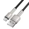 Baseus Lightning Cafule Series metalen datakabel 2.4A 0.25m zwart