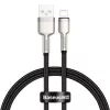 Baseus Lightning Cafule Series metalen datakabel 2.4A 0.25m zwart