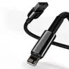 Baseus Lightning Tungsten Series kabel 2,4A, 1m zwart (CALWJ-01)