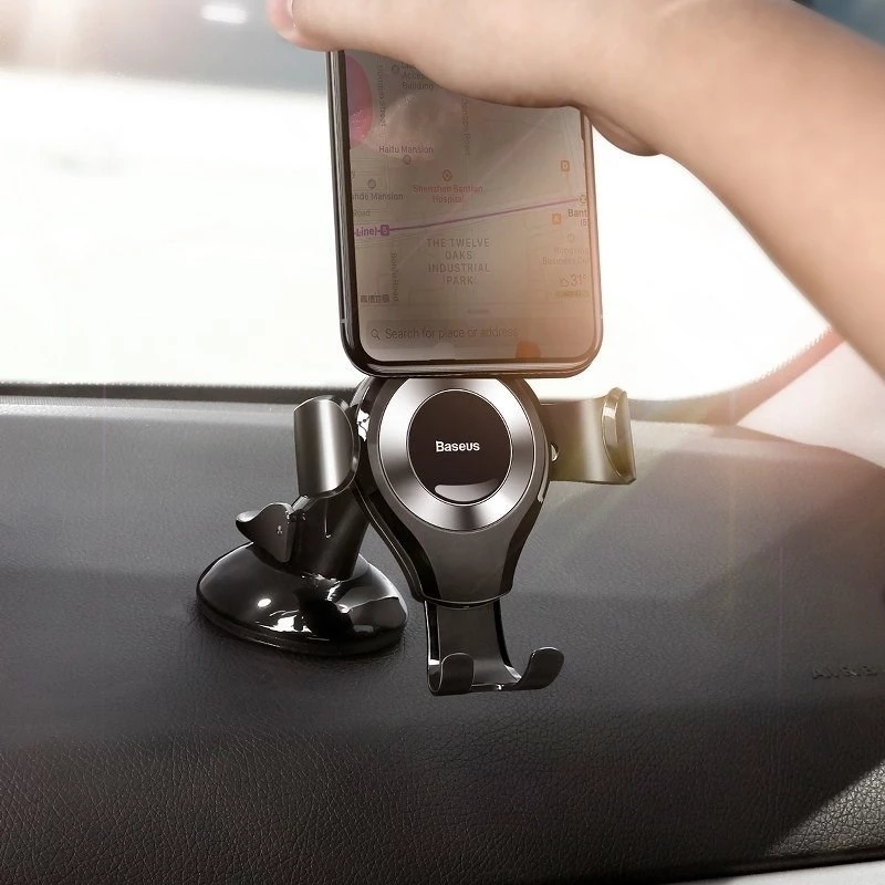 Baseus magnetische telefoonhouder voor dashboard - zwart
