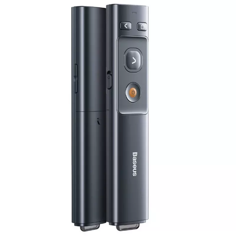 Baseus Orange Dot draadloze presenter met rode laserpointer (2,4 GHz, USB-A, Space Grey)