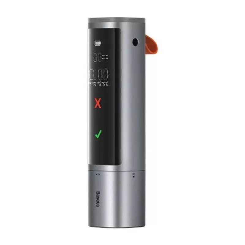 Baseus SafeJourney Pro alcoholtester voor in de auto, grijs, USB-C, 470 mAh