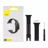 Baseus Slip-Thru armband voor Apple Watch 3/4/5/6/SE 38mm/40mm zwart (LBWSE-01)