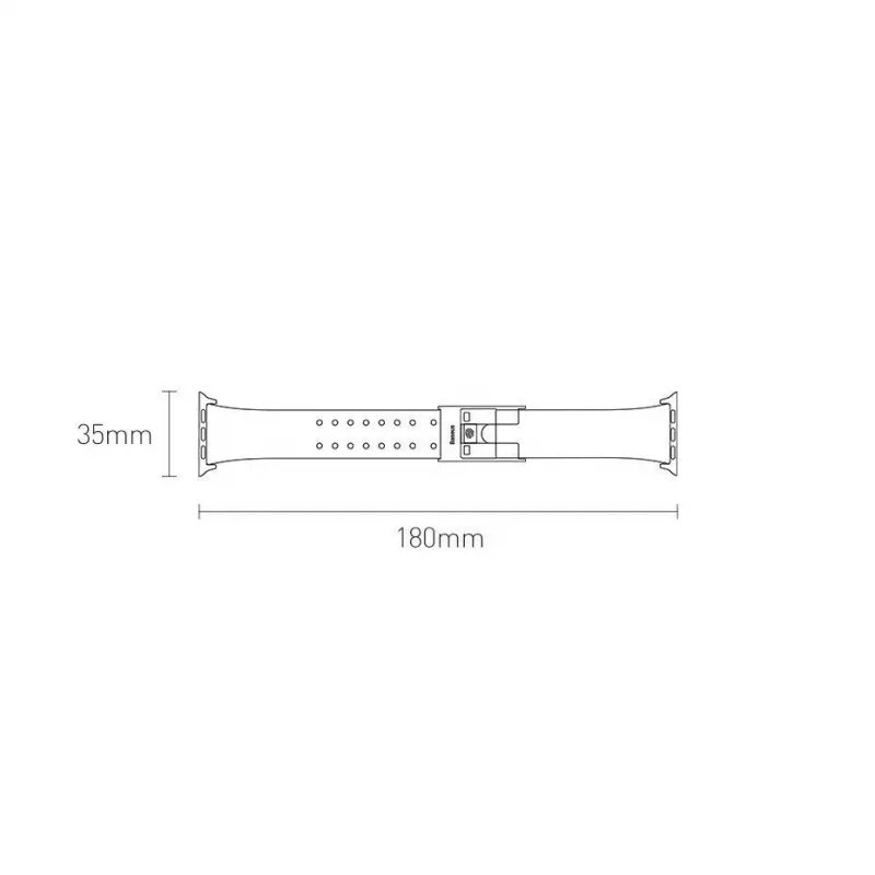 Baseus Slip-Thru armband voor Apple Watch 3/4/5/6/SE 38mm/40mm zwart (LBWSE-01)