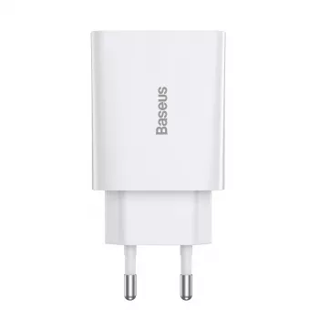 Baseus Speed Mini snellader, USB-C, PD, 3A, 20W (wit)