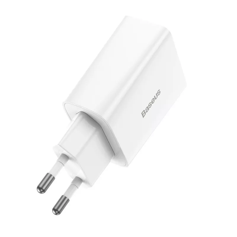Baseus Speed Mini snellader, USB-C, PD, 3A, 20W (wit)