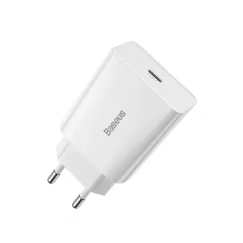 Baseus Speed Mini snellader, USB-C, PD, 3A, 20W (wit)