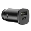 Baseus Square autolader PPS QC4.0 / PD3.0 5A 30W (zwart)