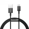 Baseus Superior snelle oplaad- en datakabel USB-A naar Micro USB 1m zwart
