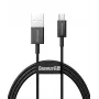 Baseus Superior snelle oplaad- en datakabel USB-A naar Micro USB 1m zwart
