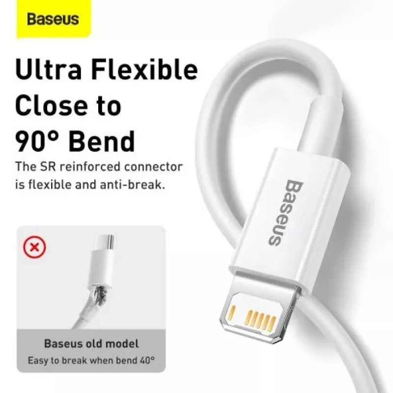 Baseus Superior Series Lightning-kabel, snelladen, data 2.4A, 1.5m wit (CALYS-B02)
