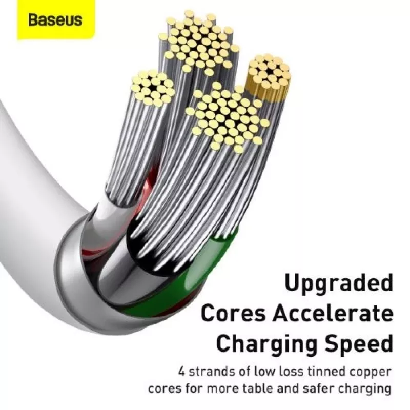 Baseus Superior Series Lightning-kabel, snelladen, data 2.4A, 1.5m wit (CALYS-B02)