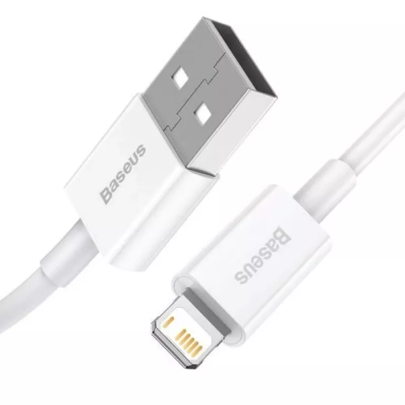 Baseus Superior Series Lightning-kabel, snelladen, data 2.4A, 1.5m wit (CALYS-B02)