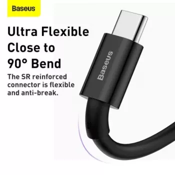 Baseus Superior Series USB-A naar USB-C snellaad- en datakabel, 66W (11V/6A), 2m, zwart (CATYS-A01)