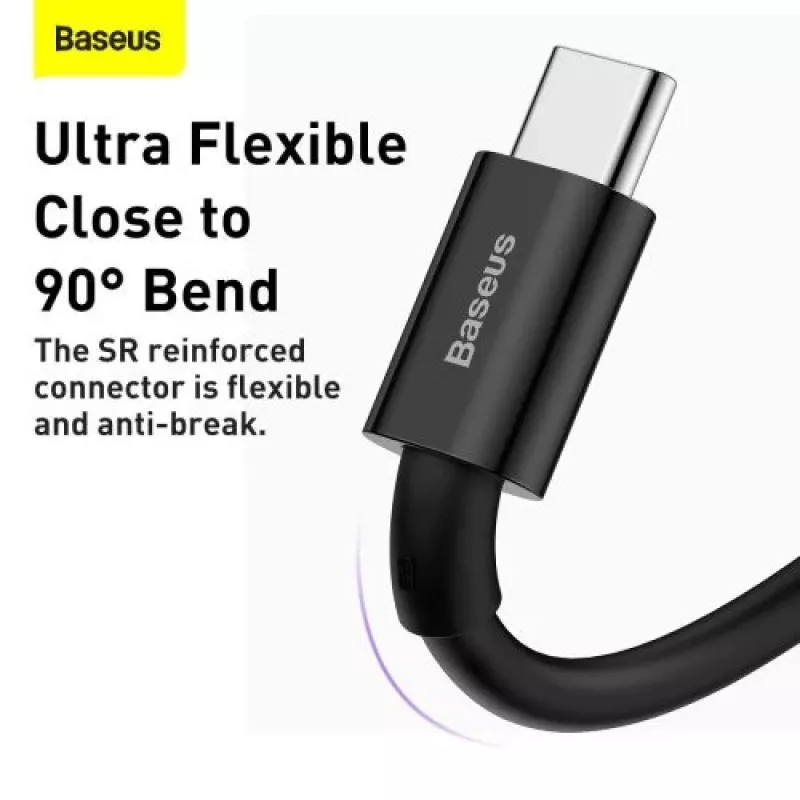 Baseus Superior Series USB-A naar USB-C snellaad- en datakabel, 66W (11V/6A), 2m, zwart (CATYS-A01)