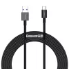 Baseus Superior Series USB-A naar USB-C snellaad- en datakabel, 66W (11V/6A), 2m, zwart (CATYS-A01)