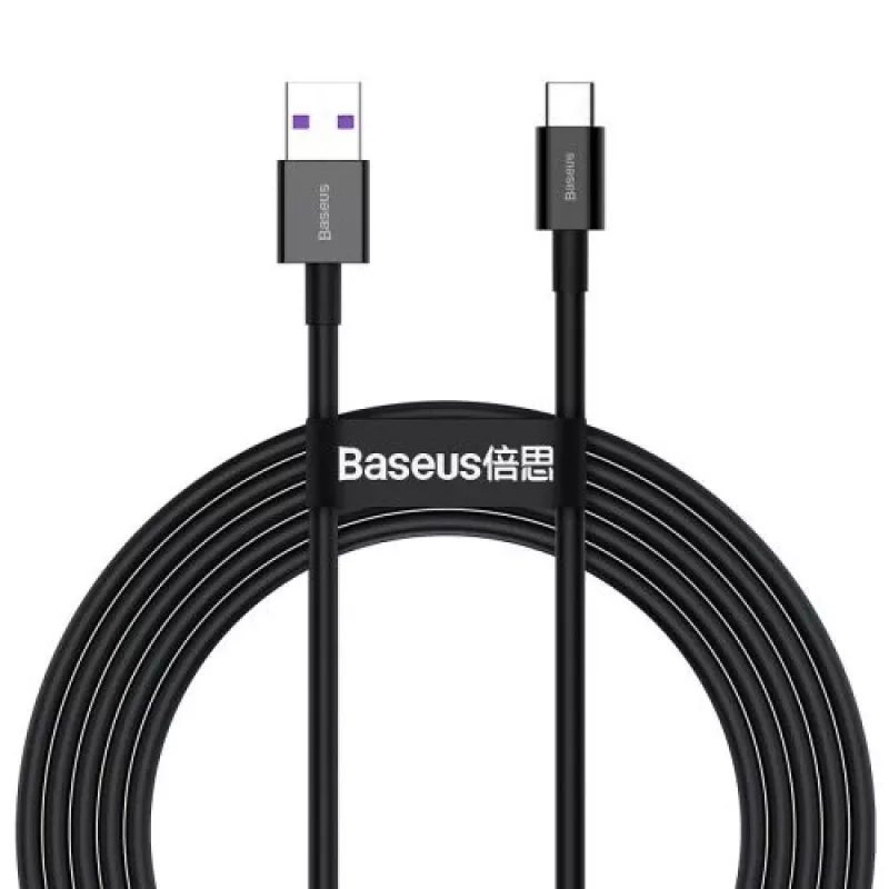 Baseus Superior Series USB-A naar USB-C snellaad- en datakabel, 66W (11V/6A), 2m, zwart (CATYS-A01)