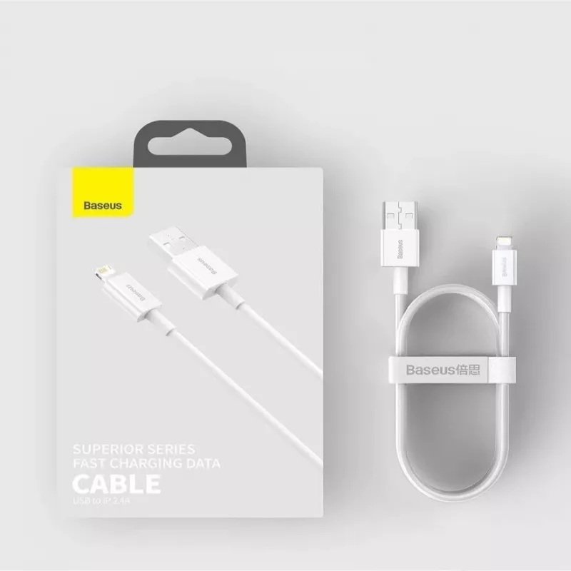 Baseus Superior USB-A naar Lightning Snel laad- en datakabel 1m Zwart (CALYS-A01)