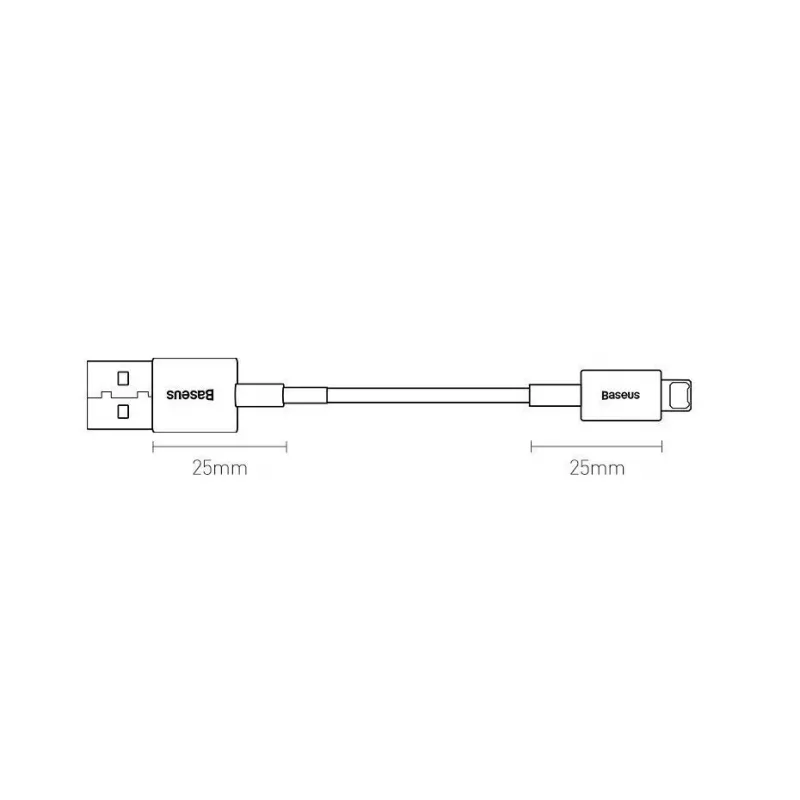 Baseus Superior USB-A naar Lightning Snel laad- en datakabel 1m Zwart (CALYS-A01)