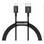 Baseus Superior USB-A naar Lightning Snel laad- en datakabel 1m Zwart (CALYS-A01)