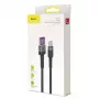 Baseus Cafule SuperCharge USB-A naar USB-C-kabel, 40W, 5A, QC 3.0, 1 m, zwart/grijs