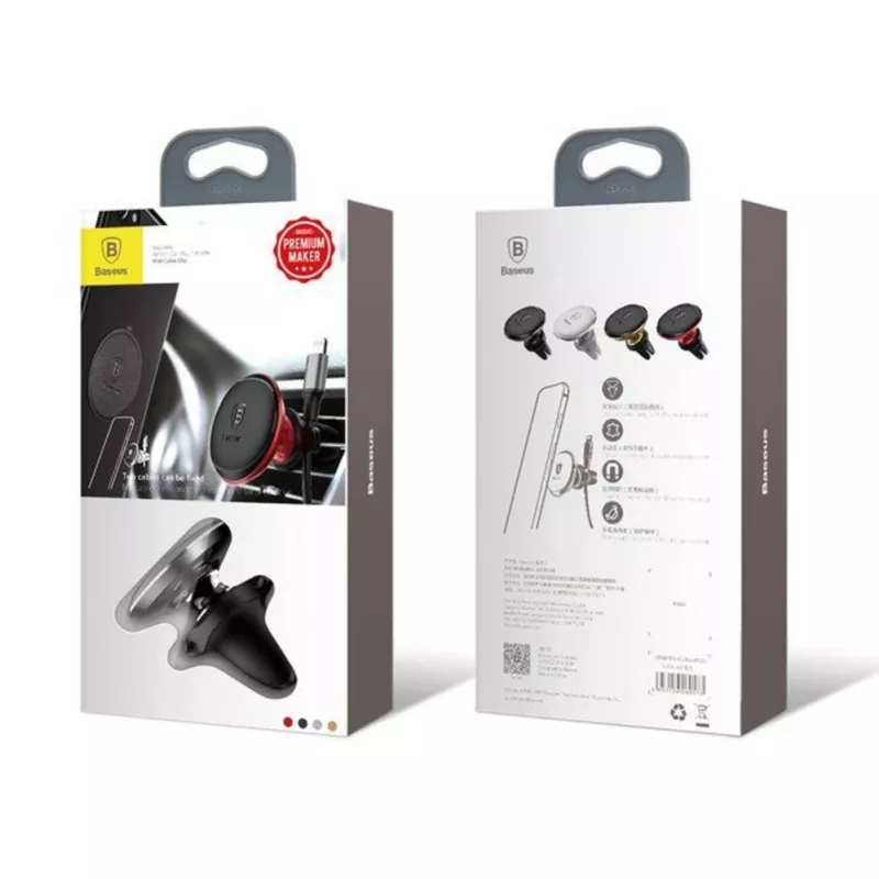Baseus universele magnetische autohouder voor ventilatierooster (Overseas Edition) zwart