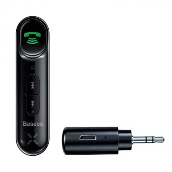 Baseus WXQY-01 Bluetooth 5.0 auto-AUX-ontvanger met Micro-USB-laadfunctie – 10 m bereik, 145 mAh, zwart