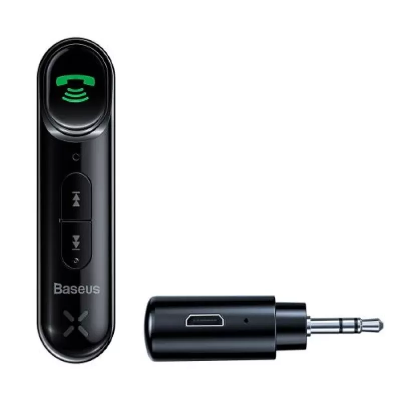 Baseus WXQY-01 Bluetooth 5.0 auto-AUX-ontvanger met Micro-USB-laadfunctie – 10 m bereik, 145 mAh, zwart