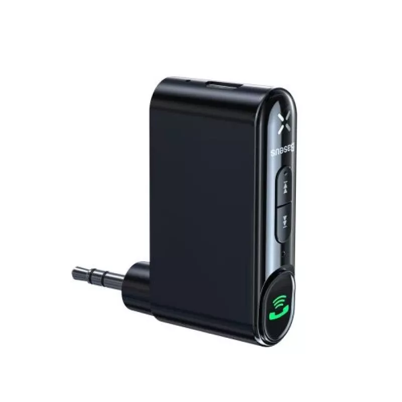 Baseus WXQY-01 Bluetooth 5.0 auto-AUX-ontvanger met Micro-USB-laadfunctie – 10 m bereik, 145 mAh, zwart