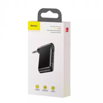 Baseus WXQY-01 Bluetooth 5.0 auto-AUX-ontvanger met Micro-USB-laadfunctie – 10 m bereik, 145 mAh, zwart